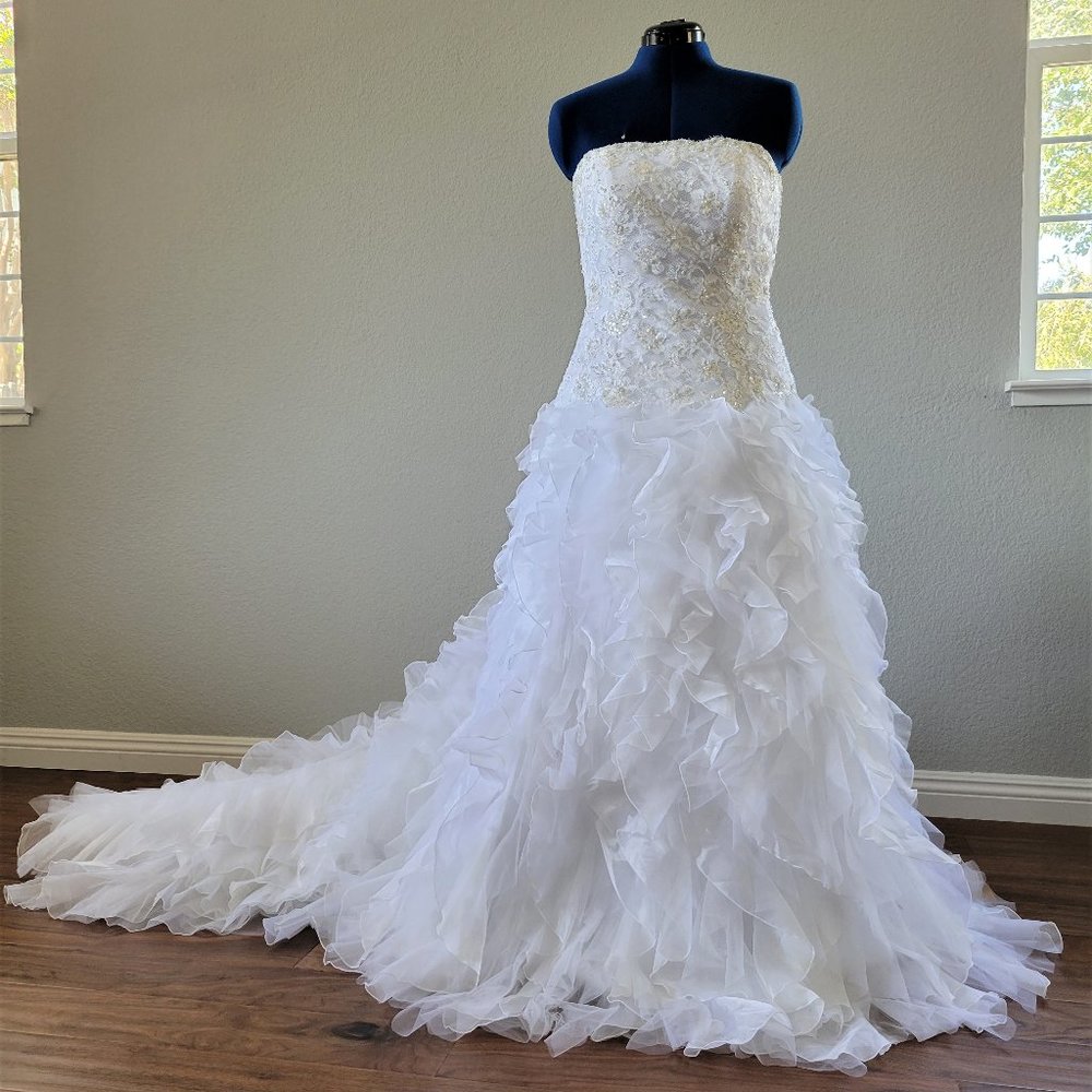 Wedding Gown - Monique Luo, White, Size 10